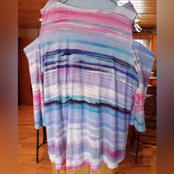 Valerie Stevens top  Three quarter sleeve size 2x - Picture 2 of 6